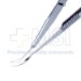 McPherson-Castroviejo Miniature Corneal Section Scissors, Curved Right, Blunt Tips, Flat Handle, Lower Blade 0.5mm Longer than Upper Blades, 13mm Mid-Screw to Tip, Overall Length 3-3/4" (93mm) - 5-4415-MC