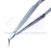 McPherson-Castroviejo Miniature Corneal Section Scissors, Curved Left, Blunt Tips, Flat Handle, Lower Blade 0.5mm Longer than Upper Blades, 13mm Mid-Screw to Tip, Overall Length 3-3/4" (93mm) - 5-4416-MC