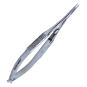 McPherson Needle Holder, Straight, Fine, 11mm Straight Jaws, Serrated Flat Handle, With Lock, Overall Length 4" (102mm) 1112286,May-45,K6-1000,08-02101,E3834