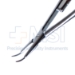 McPherson Needle Holder, Strongly Curved, Fine 11mm Jaws, With Lock, Serrated Flat Handle, Overall Length 4-1/4" (107mm) - 5-4946
