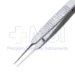 McPherson Suturing-Corneal Forceps, Straight, 1 x 2 Teeth, 5mm Tying Platform, Serrated handle, Dull Finish, Overall Length 3-3/8" (87mm) - 5-2924-S