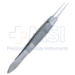 McPherson Suturing-Corneal Forceps, Straight, 1 x 2 Teeth, 5mm Tying Platform, Serrated handle, Dull Finish, Overall Length 3-3/8" (87mm) - 5-2924-S