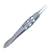 McPherson Tying Forceps, 18mm Straight Shafts, 5mm Tying Platforms, Three Hole Handle, Overall Length 4-1/8" (105mm) 