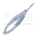 McPherson-Vannas Iris Scissors, Curved, Serrated Spring Handle, Sharp Tips, 11mm Mid-Screw to Tip, Overall Length 3-3/8" (85mm) - 5-4458