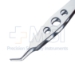 McPherson Suture Forceps, Angled 45 Degrees, 0.3mm, 1 x 2 Teeth, 6mm Tying Platform, 10mm Bend To Tip, Three Hole Handle - 11-6-3441
