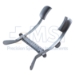Mellinger Eye Speculum, Solid 16mm Blades, 30mm Spread, Self-Locking Mechanism, Dull Finish, Overall Length 2-5/8" (68mm) - 5-5184