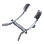 Mellinger Eye Speculum, Solid 16mm Blades, 30mm Spread, Self-Locking Mechanism, Dull Finish, Overall Length 2-5/8" (68mm) 1199579,May-84,E4073