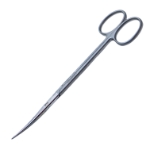 Metzenbaum Brophy Gum Suture Scissors, Curved, Sharp Tips, Serrated, 36mm Mid-Screw To Tip, Two Tone Finish, Overall Length 5-1/2" (145mm) 