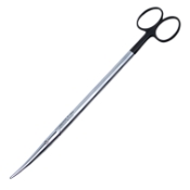 Metzenbaum (Nelson) Scissors, Super Cut, Curved, Blunt Tips, Black Ring Handles, Overall Length 9" (230mm) 