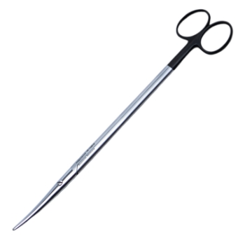 Metzenbaum (Nelson) Scissors, Super Cut, Curved, Blunt Tips, Black Ring Handles, Overall Length 9" (230mm) 