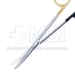 Metzenbaum Scissors, TC, Super Cut, Curved, Serrated Bottom Blade, Blunt Rounded Tips, Two Tone FInish, One Black Ring Handle, Overall Length 5-3/4" (145mm) - 19-134191