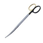 Metzenbaum Scissors, TC, Super Cut, Curved, Serrated Bottom Blade, Blunt Rounded Tips, Two Tone FInish, One Black Ring Handle, Overall Length 5-3/4" (145mm) 