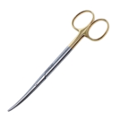 Metzenbaum Scissors, TC, Curved, Blunt Tips, Oval Shanks, Overall Length 5-3/4" (145mm) 