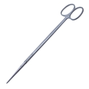 Metzenbaum Scissors, Straight, Delicate, Fine, Blunt Tips, Oval Shanks, Two Tone Finish, Overall Length 7" (180mm) 