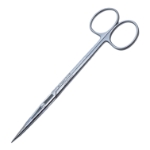 Metzenbaum Scissors, Straight, Serrated, Sharp Tips, Overall Length 5-1/2" (145mm) 
