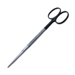 Metzenbaum Scissors, Super Cut, Straight, Blunt Tips, Black Ring Handles, Two Tone Finish, Overall Length 5-1/2" (140mm) 