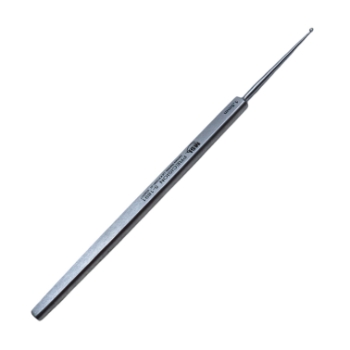 Meyerhoeffer Chalazion Curette, #0, 1.5mm Cup, Straight 31mm Shaft, Flat Handle, Polished Finish, Overall Length 5-1/8" (130mm) K3-1000,E0780,08-06102,9105E,K3-1000,08-06102,E0780