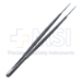 Micro Gerald Forceps, Straight, Delicate 1mm x 0.5mm Diamond Dusted Ring Tips, Flat Serrated Handle, Overall Length 7" (180mm) - 5115-244