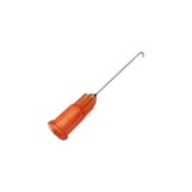 Micro J-Shaped Cannula, J Hook 85mm x 1.7mm Wide, 25ga cannula, hessburg, micro, j shape