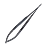 Micro Surgery Needle Holder, Straight, 0.6mm Tips, Rounf Handle, With Lock, Overall Length 7-1/8" (181mm) 