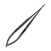 Micro Surgery Needle Holder, Straight, 0.6mm Tips, Rounf Handle, With Lock, Overall Length 7-1/8" (181mm) 