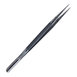 Micro Surgical Forceps, Straight Design, 1mm Diamond Dusted Platform Jaw, Counter Weight, Round Diamond Knurled Handle, Overall Length 7" (178mm) 