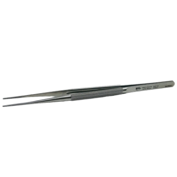 Microsurgical Debakey Style Forceps, Straight 1.2mm Atrumatic Jaws, 8mm Round Diamond Knurled Handle, Overall Length 6" (150mm) 
