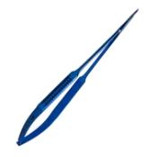 Microsurgical Spring Handled Scissors, Sharp, 10mm Blades, 8mm Diameter Round Diamond Knurled Handle, Overall Length 6" (150mm) 