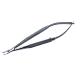 Microvascular Needle Holder, Curved, Without Lock, Overall Length 5" (130mm) 