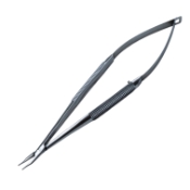 Microvascular Needle Holder, Curved, Without Lock, Overall Length 5-1/2" (140mm) 