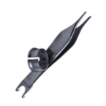 Millard (Adson) Double Hook Forceps, 1 x 2 Teeth, 10mm Hook, Swivel Thimble, Overall Length 4" (100mm) 