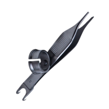 Millard (Adson) Double Hook Forceps, 1 x 2 Teeth, 10mm Hook, Swivel Thimble, Overall Length 4" (100mm) 