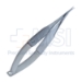 Mini-Westcott Tenotomy Scissors, Curved, 4mm Blades, Blunt Tips, Vannas Style Flat Handle - 11-5-4311