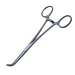Mixter Forceps, Full Curve, Overall Length 6-1/4" (159mm) 