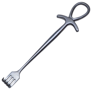 Murphy Retractor, 4 Prongs, Sharp, Overall Length 7-3/4" (200mm) 