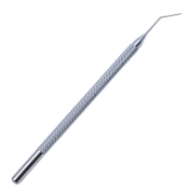 Nagahara Phaco Chopper, For Use In LH, Angled 45 Degrees, Flat Interior Cutting Edge, 10mm Bend To Tip, 1.5mm 60 Degrees Long Cutting Edge, Round Knurled Handle, Overall Length 4-1/2" (114mm) AE2517,AE-2517,2517E,92-2517,AE-2517