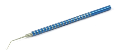 Nagahara Nucleus Chopper, Titanium, Use In Left Hand (RH Dominant Surgeon), 1.75mm Tip (Outer Tip-To-Bend) / 1.25mm (Inner Tip-To-Bend), Blade Offset At 60 Degrees, 10mm Bend To Tip, Round Stainless Steel Handle, Overall Length 4-1/2" (115mm) ET0578 L,05-4035,3774T,05-4035,ET0578 R