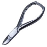 Nail Nipper, Stainless Steel, Concave Blade, V Spring, Flip Lock, Overall Length 5-1/2" (140mm) 
