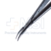 Needle Holder, Curved, With Lock, Medium 9mm Jaws, Large Round Knurled Handle, Overall Length 5-3/8" (136mm) - 5-4808
