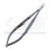 Needle Holder, Curved, With Lock, Medium 9mm Jaws, Large Round Knurled Handle, Overall Length 5-3/8" (136mm) - 5-4808