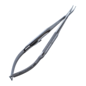 Needle Holder, Curved, With Lock, Medium 9mm Jaws, Large Round Knurled Handle, Overall Length 5-3/8" (136mm) 1062248,May-08,K6-3620,08-02118,E3797
