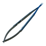 Needle Holder, Titanium, Curved, With Lock, Round Handle, Overall Length 5-3/4" (147mm) 