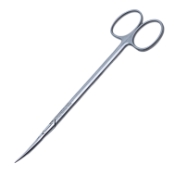 Neuro Prep Scissors, Curved, Sharp, Overall Length 6" (155mm) 