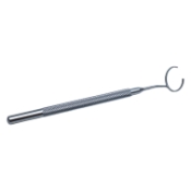 Nichamin Fixation Degree Gauge, 14mm Fixed C Style Head, 8mm Cut Out, Very Fine Teeth, 10 Degrees Markings, Round Knurled Stainless Steel Handle, Overall Length 4" (102mm) 