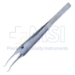 Nordan Special Colibri Forceps, Colibri Style Tips, 0.12mm, 1 x 2 Teeth, Round Knurled Handle Without Flats Cut in Sides, Alignment Pin, Overall Length 4-1/4" (104mm) - 5-4298-R