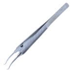 Nordan Special Colibri Forceps, Colibri Style Tips, 0.12mm, 1 x 2 Teeth, Round Knurled Handle Without Flats Cut in Sides, Alignment Pin, Overall Length 4-1/4" (104mm) 