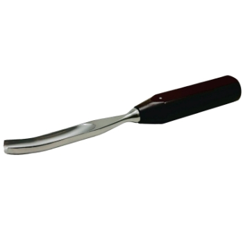 Novo-Bach Gouge, Curved, 15mm Wide Head, Phenolic Handle, Overall Length 10" (250mm) 