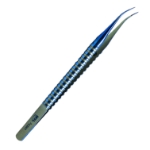 O'Gawa Tying Forceps, Curved, 5.5mm Tying Platforms, 0.3mm Gap At Heel, Round Knurled Handle, Polished Finish, Overall Length 4-1/8" (105mm) E1881 T,E1881 T