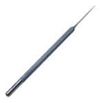 Olk Retinal Pick, Angled 150 Degrees, 0.5mm Tip, Round Knurled Handle, Dull Finish, Overall Length 4-7/8" (123mm) E0609,6879E,E0609