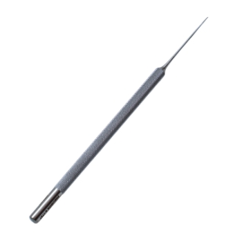 Olk Retinal Pick, Angled 130 Degrees, 0.5mm Tip, Round Knurled Handle, Dull Finish, Overall Length 5-1/8" (129mm) E0616,6680E,E0616